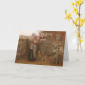 Buren die over het hek reizen kaart (Gele Bloem)