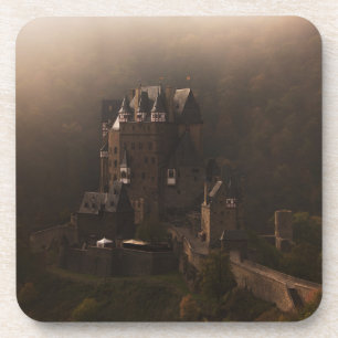 Burg Eltz kasteel in de ochtend mist Bier Onderzetter