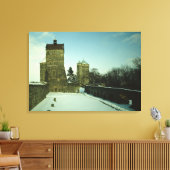 Burg Stolpen, ingebouwd c.1100 Canvas Afdruk (Insitu (Woonkamer))