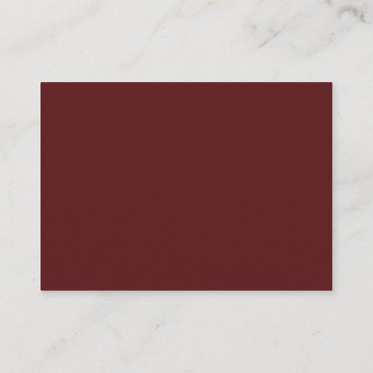 Burgandy Blush Bloemen Bruiloft RSVP Informatiekaartje (Achterkant)