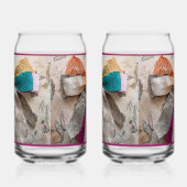 Burgandy Bow Soda Glass Blikvorm Glas (Rechts)