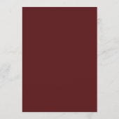 Burgandy Dusty Rose Floral Mariage Menu (Dos)