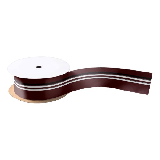 Burgandy lint, blk en witte strepen lint (Spoel)