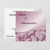 Burgandy Mariages invitations Annonces (Devant / Derrière)