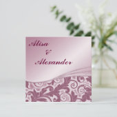 Burgandy Mariages invitations Annonces (Debout devant)