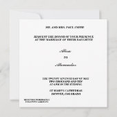 Burgandy Mariages invitations Annonces (Dos)