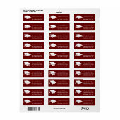 Burgandy Script | Teruggave van Afstuderen op scho Etiket (Full Sheet)