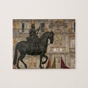 burgemeester van Plaza met standbeeld van Filipe I Legpuzzel