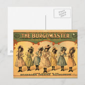 Burgemeester vintage theaterposter briefkaart (Voorkant / Achterkant)