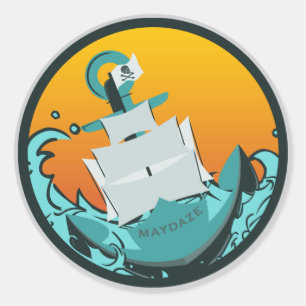 burgemeesterschip ronde sticker