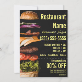 Burger 5x7 brochure kaart