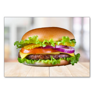 Burger ABA Tact Label Flashcard   Carte photo