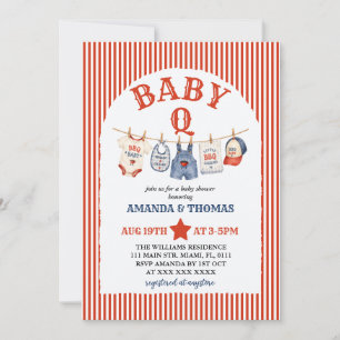 Burger Baby-Q Baby Shower Kaart
