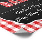 Burger Bar-teken - Rood Baby Q Poster (Hoek)