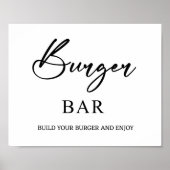 Burger Bar Trouwteken Poster (Voorkant)