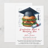 Burger Bash Graduation Celebration Invitation (Devant / Derrière)