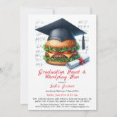 Burger Bash Graduation Celebration Invitation (Devant)