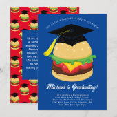 Burger BBQ Graduation Party Invitation (Devant / Derrière)