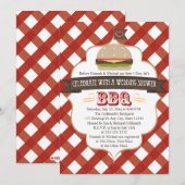 Burger BBQ Wedding Shower-uitnodigingen Kaart (Voorkant / Achterkant)