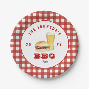 Burger & Beer BBQ, Family Picnic Papieren Bordje