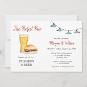 Burger & Beer Couples invitation à la douche (Devant)