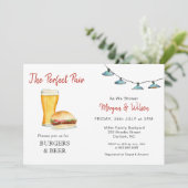 Burger & Beer Couples invitation à la douche (Debout devant)