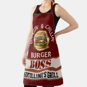 Burger Boss Tout-En-Tout Imprimer Tablier (Insitu)