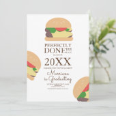 Burger Brunch Graduation Invitation (Debout devant)
