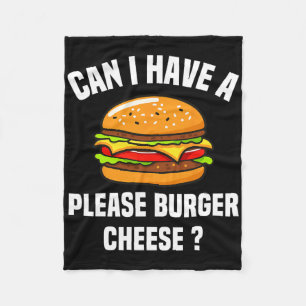 Burger Cheese Hamburger Cheese BBQ Funny SA Fleece Deken