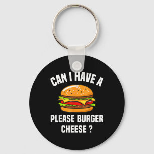 Burger Cheese Hamburger Cheese BBQ Funny SA Sleutelhanger