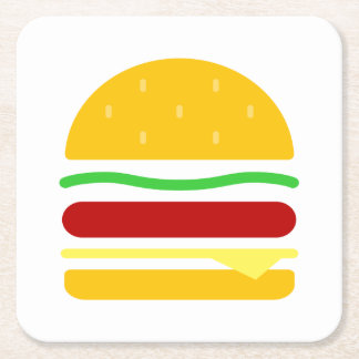 Burger Clipart Vierkante Kartonnen Onderzetter