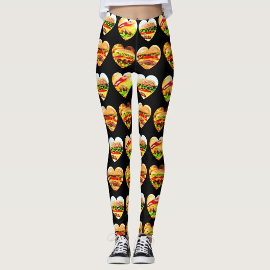 Burger Désir NourritureHumeur Leggings (Devant)