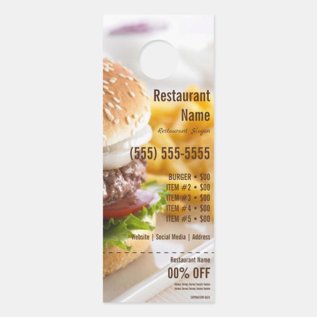 Burger Door Hanger (Voorkant)