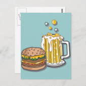 Burger en Brew Briefkaart (Voorkant / Achterkant)