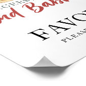 Burger en fles Baby shower gunsten Poster (Hoek)