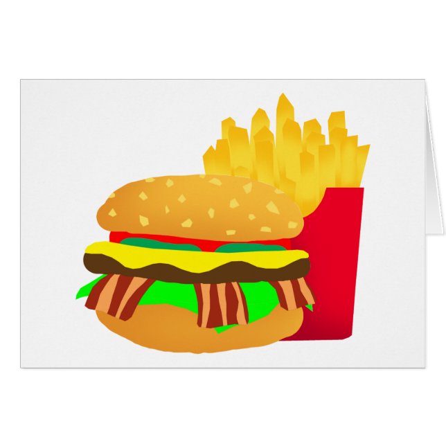 Burger en Fries (Voorkant Horizontaal)