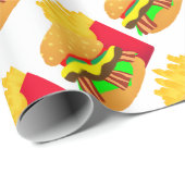 Burger en Fries Cadeaupapier (Rol Hoek)