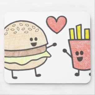 Burger en Fries Mousepad Muismat