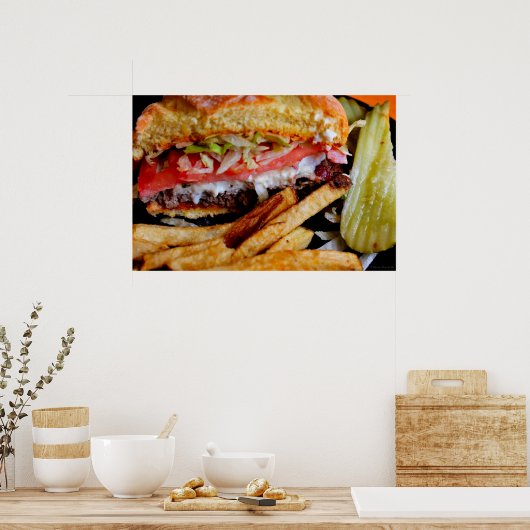 Burger en Fries Poster (Keuken)