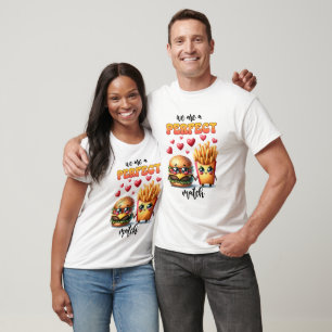 Burger en Fries Punny Valentijn T-shirt