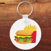 Burger en Fries Sleutelhanger (Voorkant)