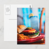 BURGER ET FRITES DE CARTE POSTALE (Devant / Derrière)