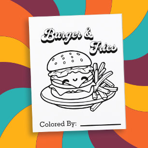 Burger et frites Page Color Me