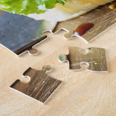 Burger et puzzle de bière (Côté)