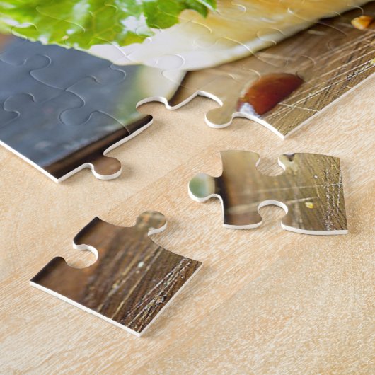 Burger et puzzle de bière (Côté)