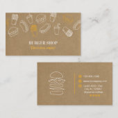 Burger Fast Food Visitekaartje (Voorkant / Achterkant)