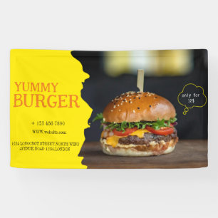 Burger fastfood barbecue Hamburger party schattig Spandoek