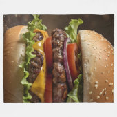 Burger Fleece Deken (Voorkant (Horizontaal))