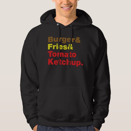 Burger & Fries & Tomato Ketchup. Hoodie (Voorkant)