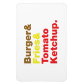 Burger & Fries & Tomato Ketchup. Magneet (Verticaal)